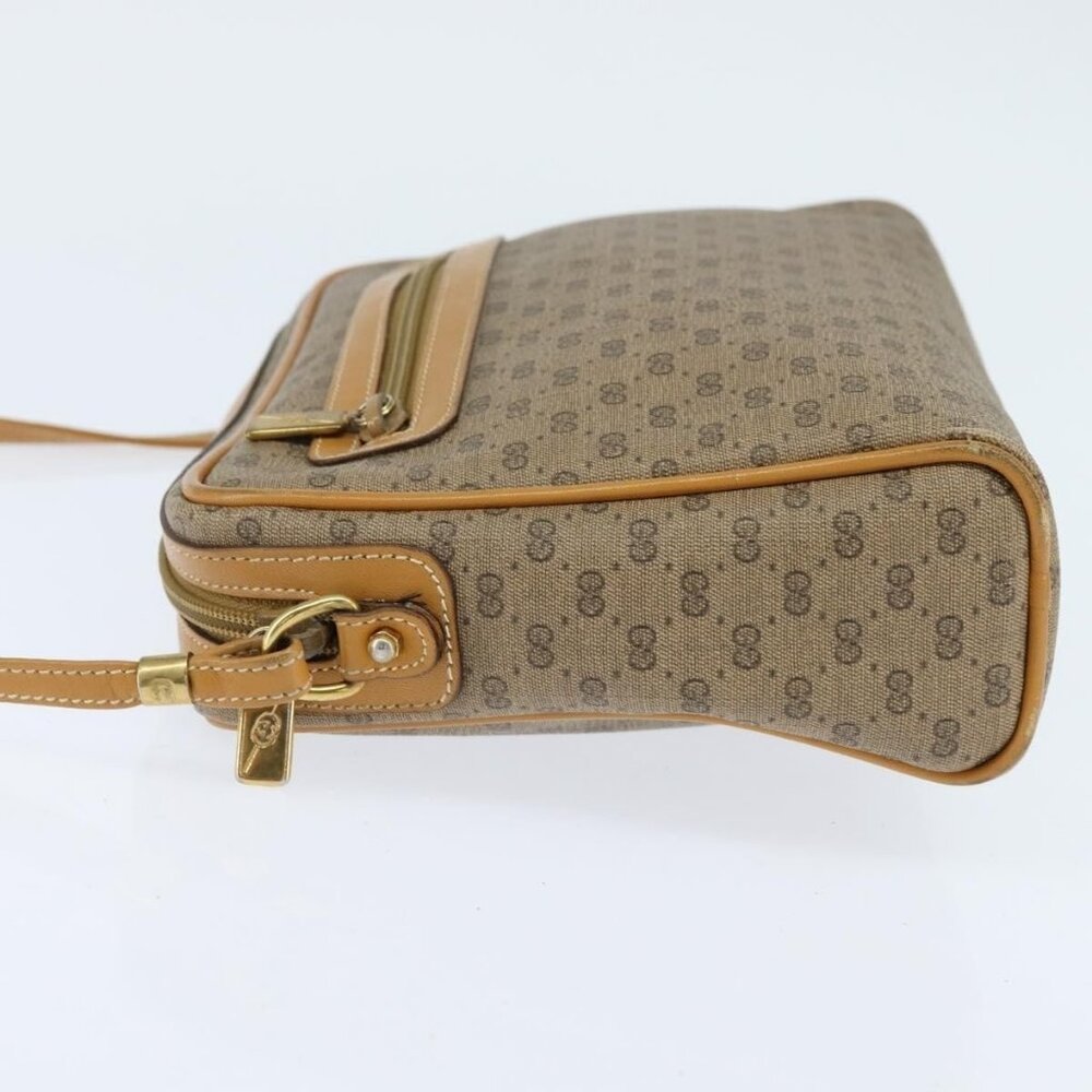 Authentic GUCCI Micro GG Supreme Shoulder Bag PVC Beige Gold 007 39 0014 - Picture 10 of 16